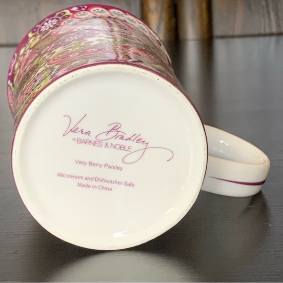 Vera Bradley Very Berry Paisley Ceramic Mug Barnes & Noble Exclusive - Picture 8 of 8